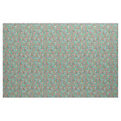 Golden Doodle  florals turquoise Stof (Fat Quarter)