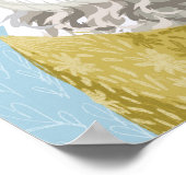 Golden Doodle Flower Wreath Dog Portret Poster (Hoek)