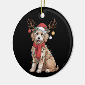 Golden Doodle Gorgeous Reindeer Christmas Tree  Keramisch Ornament (Links)