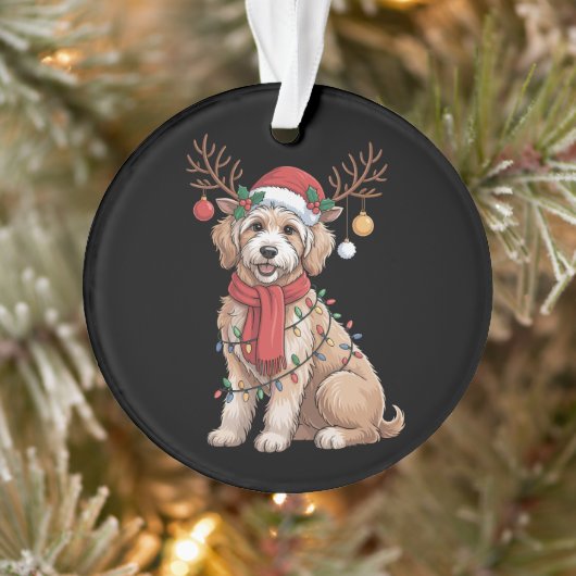 Golden Doodle Gorgeous Reindeer Christmas Tree  Ornament (Boom)