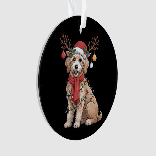 Golden Doodle Gorgeous Reindeer Christmas Tree  Ornament (voorkant)