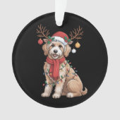 Golden Doodle Gorgeous Reindeer Christmas Tree  Ornament (voorkant)