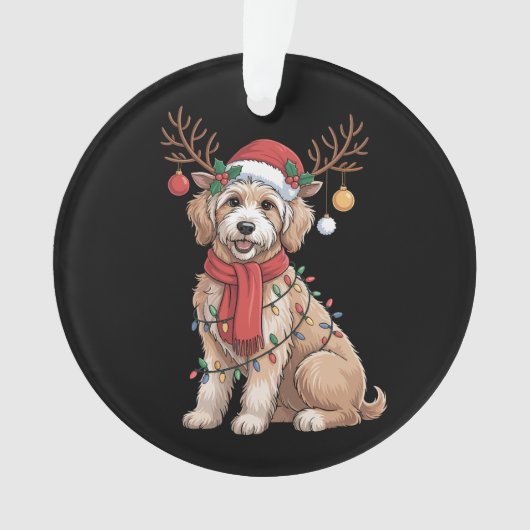 Golden Doodle Gorgeous Reindeer Christmas Tree  Ornament (voorkant)