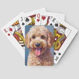 Golden Doodle | Honden watercolor schilderij huisd Pokerkaarten