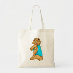Golden Doodle Ik hou van papa Tattoo kleding hond  Tote Bag