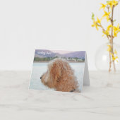 Golden Doodle Kaart--Missing You Notecard Kaart (Gele Bloem)