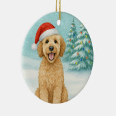 Golden Doodle Keramisch Ornament (Rechts)
