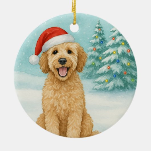 Golden Doodle Keramisch Ornament (Achterkant)