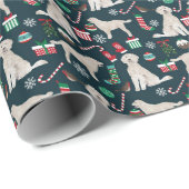 Golden Doodle-kerstinpakpapier Cadeaupapier (Rol Hoek)