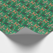 Golden Doodle-kerstinpakpapier Cadeaupapier (Hoek)