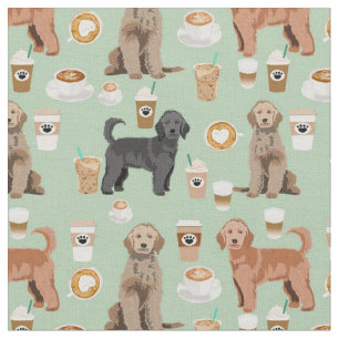 Golden Doodle koffiemint Stof