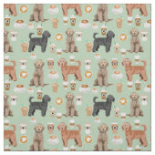 Golden Doodle koffiemint Stof (Swatch)