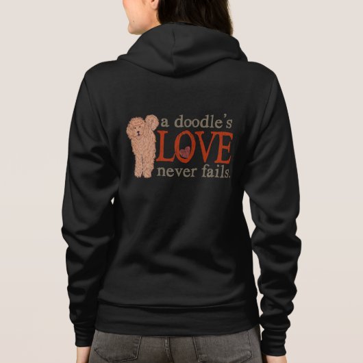 Golden Doodle Love mislukt nooit Hoodie (Achterkant)