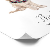 Golden Doodle met Lei Wedding Drink Sign Poster (Hoek)