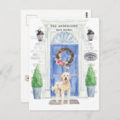 Golden Doodle Moving Announcement Briefkaart (Voorkant / Achterkant)