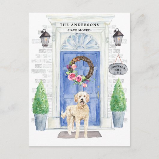 Golden Doodle Moving Announcement Briefkaart (Voorkant)