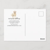 Golden Doodle Moving Announcement Briefkaart (Achterkant)