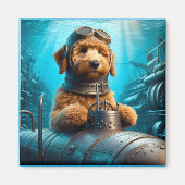 Golden Doodle Ocean Explorer magneet (Voorkant)