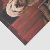 Golden Doodle op Boerderij Decoupage Tissue Paper Tissuepapier (Detail)