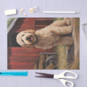 Golden Doodle op Boerderij Decoupage Tissue Paper Tissuepapier (Craft)
