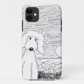 Golden Doodle op de Beach iPhone Case (Achterkant)