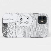 Golden Doodle op de Beach iPhone Case (Achterkant (horizontaal))