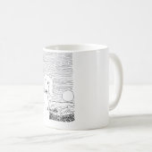 Golden Doodle op de strand Mok (Voorkant rechts)