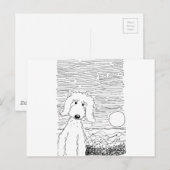 Golden Doodle op het strand Briefkaart (Voorkant / Achterkant)