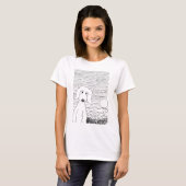 Golden Doodle op het strand T-shirt (Voorkant volledig)