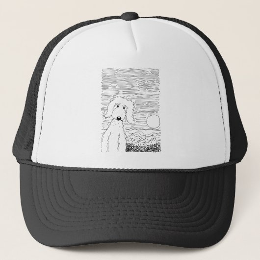 Golden Doodle op het strand Trucker Pet (Voorkant)