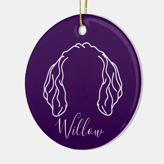 Golden Doodle Ornament (Om Logo) (Links)