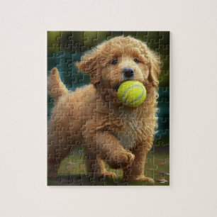 Golden Doodle Puppy Ball Legpuzzel