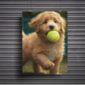 Golden Doodle Puppy Ball Poster
