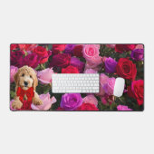 Golden Doodle Puppy Bureaumat (Keyboard & Muis)