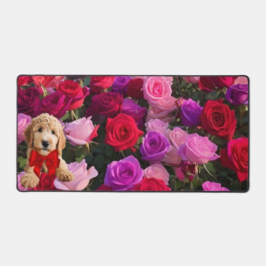 Golden Doodle Puppy Bureaumat (Voorkant)