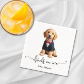 Golden Doodle Puppy Drinken Op Mij Hondenbruiloft Servet