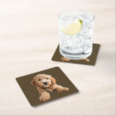 Golden Doodle Puppy Kartonnen Onderzetters (Insitu)