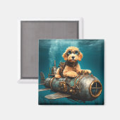 Golden Doodle Puppy Magnet (Voorkant / Achterkant)