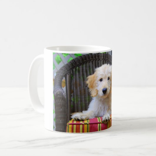 Golden Doodle Puppy Mok (Voorkant links)