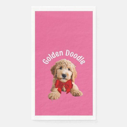 Golden Doodle Puppy Servet (Voorkant)
