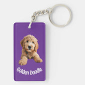 Golden Doodle Puppy Sleutelhanger (achterkant)