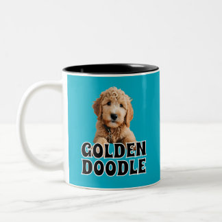 Golden Doodle Puppy Tweekleurige Koffiemok