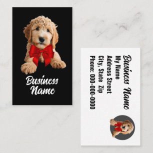 Golden Doodle Puppy Visitekaartje