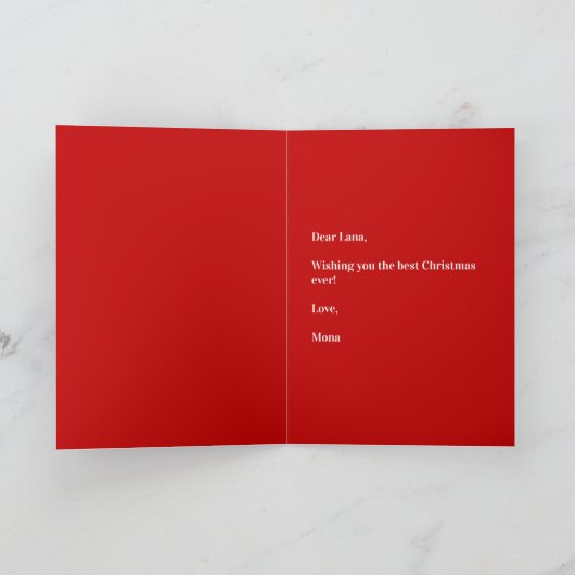 Golden Doodle Red Feestdagen Kaart (Binnen)