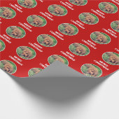 Golden Doodle Red Wrapping Paper Cadeaupapier (Hoek)