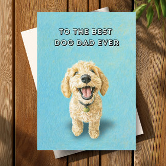 Golden Doodle Schattige Happy Best Dad Vaderdag Kaart