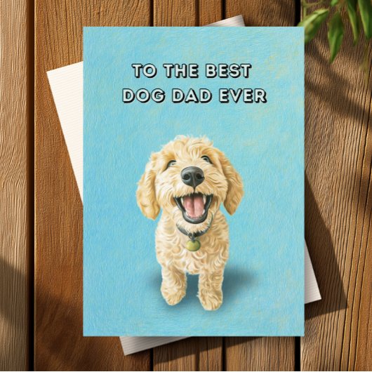 Golden Doodle Schattige Happy Best Dad Vaderdag Kaart