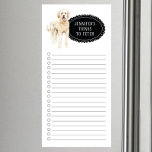 Golden Doodle Shopping List Magnetic Notepad Magnetisch Notitieblok<br><div class="desc">Schattige dingen om een Golden Doodle-hond te halen met een zwart karton-lijst gepersonaliseerd met jouw naam.</div>