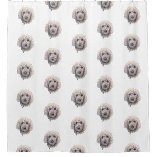 Golden Doodle Shower Curtain Douchegordijn (Voorkant)