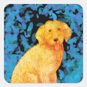 Golden Doodle Vierkante Sticker